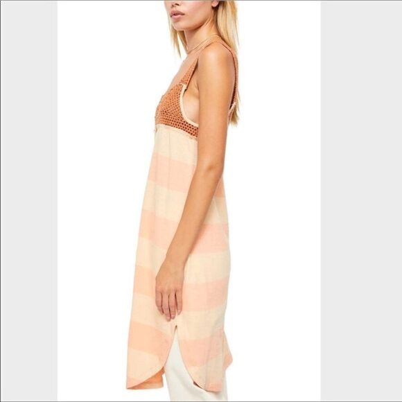 FREE PEOPLE Boho Luca Crochet Stripe Tunic S dress - Picture 3 of 8